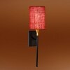 Devansh Metal Electric Wall Light in Black Colour with Maroon Shade Count of 1 Light
