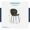 Scandinavian Navon Dining Chair Green Finish