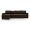 Apollo Compact Sofa (Colour : Chocolate, Cushion : Soft, Seating Capacity : Left Aligned 3 Seater + Left Aligned Chaise + Ottoman)