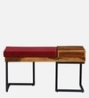 Rawlin Solid Wood Bench in Rustic Teak Finish
