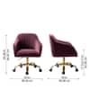Doe Buck Louise Modern Purple Velvet Office Chair