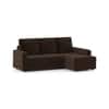 Apollo Compact Sofa (Colour : Dark Earth, Cushion : Hard, Back Type : High Back, Seating Capacity : Right Aligned 2 Seater + Right Aligned Chaise + Ottoman)