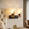 Eliante Modern Wall Lights Mild Steel & Glass Material Antique, Brown & White Finish
