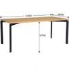 Scandinavian Navid Dining Table White Natural Wood Finish