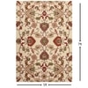Presto Cream Traditional Hand Tufted Wool Carpet 5X7 Feet