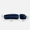Tarron Fabric Sofa (Navy Blue)