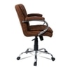 Lavish Medium Back Fabric Office Desk Chair (Premium Brown)