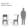 Zella Solid Wood Dining Chair Set Of 2 In Mahogany Finish With Wheat Brown Fabric