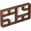 BLUEWUD Petree Engineered Wood Wall Decor Floating Shelf Display Rack Decorative Hall Décor for Living Room Home Furniture (Brown Maple)