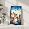 The Castle Decor European Canal Street Wall Painting Framed Artwork 20x30 Inch