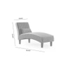 Fiest Velvet Chaise Lounger in Grey Colour