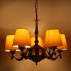 Devansh Gold Antique Wall Mounted Lamp With Black  Cotton Shade