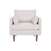 Arihana Fabric Arm Chair in Off White Color
