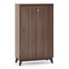 Webster 24 Pair Shoe Rack in Classic Walnut Finish