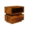 Kaka Solid Wood Bedside Table in Honey Finish