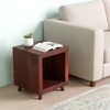 Berlin Sheesham Wood Contemporary Rectangle End Table Side Table In Honey Finish