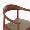 Dara Solid Wood Dining Chair in Honey Finish & Taupe Leatherette Colour