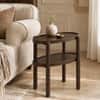 Pearl Sheesham Wood Side Table in Walnut Finish