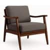 Huxley Solid Wood Accent Chair in Walnut