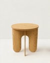 Woovia Wood Side Table in Yellow Colour