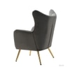 Dawson Solid Wood Accent Chair in Grey Colour