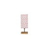 Forster Multicolor cotton table lamp with Square Natural Wood Base