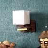 Eliante Key Wood And Iron Wall Light With Glass In Gold And Brown Colour