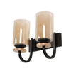 Eliante Modern Wall Lights Mild Steel, Wood, Glass & Glass Material Brown, Gold & Golden Finish