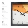 Geometric Wood Wall Clock with Warm Abstract Dial