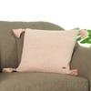 Moss Knit Pearl Pink Natural Cushion Cover 16X16  Inches