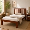 Orian Solid Wood Single Size Non Storage Bed In Honey Oak Finish