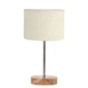 Devansh White Jute Table Lamp With Natural Wood Base & Steel Pipe (7X17 Inches)-10