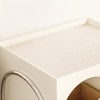 Arco Wood Side Table in Beige Colour