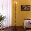 Thessaly Black Bamboo Shade Floor Lamp