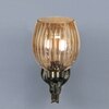 Devansh Metal Electric Wall Light in Antique gold Colour with Lavender Shade Count of 1 Light