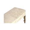 Cairo Soild Wood Bench In Velvet Cream Fabric
