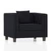 Windsor Premium 1 Seater Fabric Sofa in Deep blue velvet Colour
