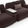 Cannoli 3 seater Fabric Sofa with Marble top Table in Plum Haze