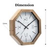 Modern Octagonal Wooden Wall Clock with Sharp Linear Indices