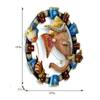 Desert Art Metal Handpainted Laddu Ganesha Wall Hanging 18 x 18 Inch