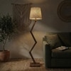 Flex Beige Jute Floor Lamp with Beige Jute Base