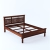 Medhasvini Solid Wood Queen Size Non Storage Bed In Teak Finish