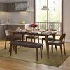Lawson Solid Wood 6 Seater Dining Table In Walnut Finish