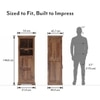 Mateo Solid Wood Bar Cabinet (Teak Finish)