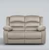 Bradford Velvet Fabric 2 Seater Manual Recliner Sofa in Beige