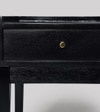 Harmful Solid Wood Bedside Table in Black Finish