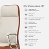 Ettorez Lexus Hb Ultra Premium Leatherette Office Chair In Cream And Tan