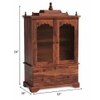 Chaitanya Solid Wood Prayer Unit in Teak Finish