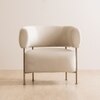 Buda Fabric Lounge Chair in Gold Colour