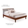 Garren Upholstered King Size Non Storage Bed in Dark Oak Brown